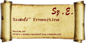 Szabó Ernesztina névjegykártya
